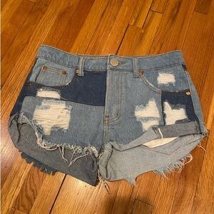Signature 8 Patchwork Denim Shorts